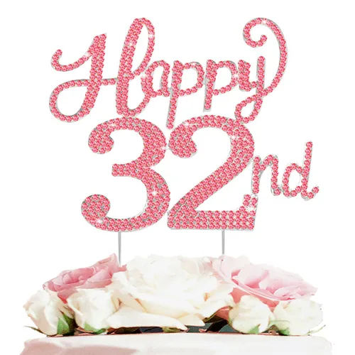 Miniatura 72 de LASKYER Decoración de feliz cumpleaños número 10, decoración de pastel de diamantes de imitación dorados de 10º cumpleaños – Letrero de metal