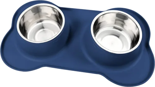 Miniatura 18 de AsFrost Cuencos para comida de perro de acero inoxidable Cuencos para mascotas y cuencos para agua de perro sin derrames ni deslizamiento, cuencos