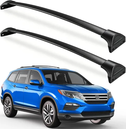 Wonderdriver - Barras transversales de techo compatibles con Honda Pilot 2016-2022 con rieles empotrados, portaequipajes de aluminio para techo,