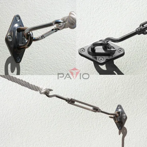 Miniatura 5 de Patio Paradise - Kit de accesorios de toldo resistente para instalación de toldo cuadrado y rectangular, 6 pulgadas