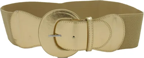 Miniatura 10 de TFJ - Cinturón ancho para mujer, cintura elástica, cintura alta, color dorado, hebilla grande