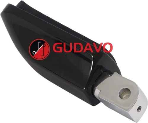 Miniatura 7 de Motocicleta cromo aluminio pie clavijas delantero pedal conductor clavijas con soportes para HONDA VF750 MAGNA 1996-2004 (G3I negro)