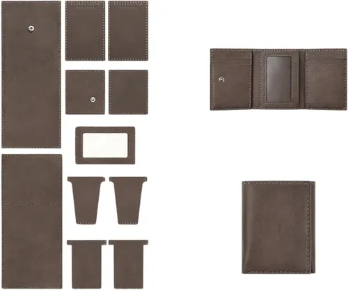 POPSEWING Kit de Bolsa DIY Bolsa de Diseñador para Mujeres, Kit de Bolsas de Cuero DIY, Bolsas Cruzadas de Hombro con Kits de Costura, Kits Hechos a