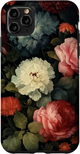 Miniatura 13 de Vintage Dark Flower Pattern Moody Floral Case for iPhone 16