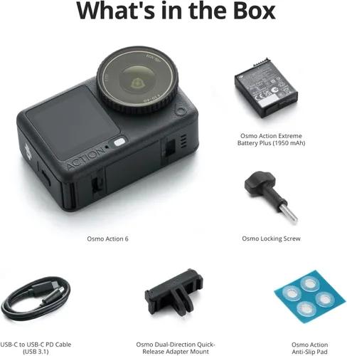 Miniatura 9 de DJI Osmo Action 6 Essential Combo, cámara de acción impermeable de 8K con sensor cuadrado de 1/1.1", apertura variable de f/2.0–f/4.0, Rocksteady