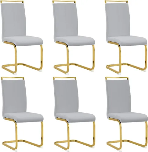 Miniatura 28 de Baysitone Juego de 6 sillas de comedor modernas, sillas laterales de comedor, sillas de cocina con asiento acolchado de piel sintética y respaldo