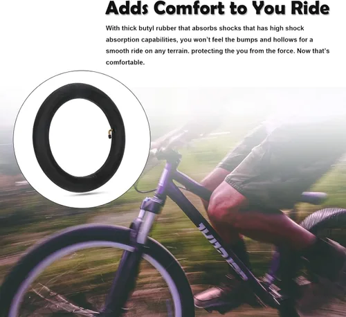Miniatura 3 de Eboxer - Tubos interiores de repuesto de rueda de varios tamaños, compatibles con bicicleta eléctrica, motocicleta, tubo interior de goma de alta