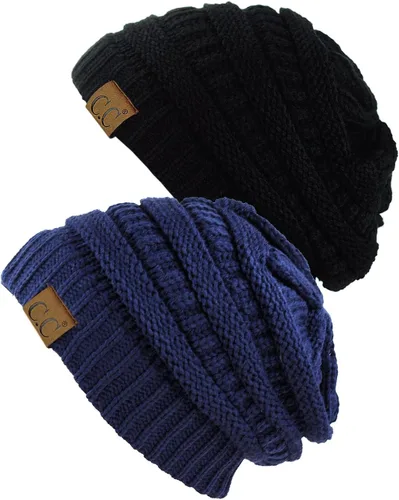 Miniatura 23 de Gorro a la moda de tejido suave abultado, cálido y elástico de C.C