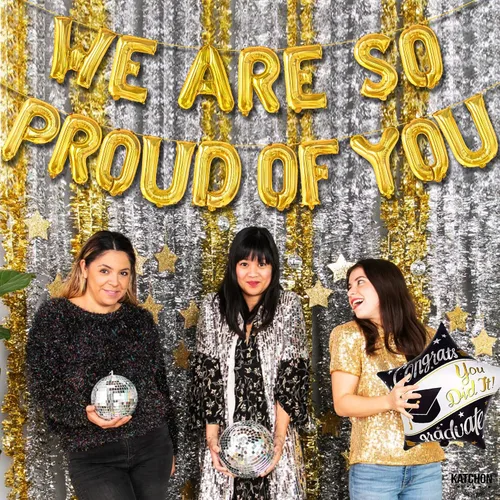 Miniatura 6 de KatchOn, Globos con texto en inglés "We Are So Proud Of You" de 16 pulgadas, globos dorados de felicitaciones We are so proud of you