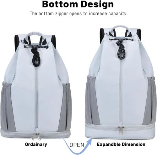 Miniatura 7 de mygreen Mochila con cordón para gimnasio con compartimento para zapatos