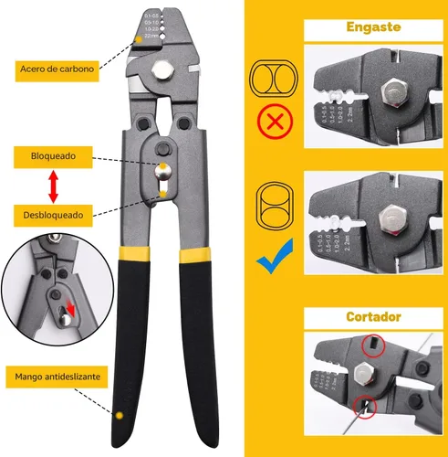Miniatura 3 de Kit de herramientas de engarzado de cable de alambre de 328 pies, cable de cuerda de alambre de acero inoxidable de 1/16" con manguitos de engarzado