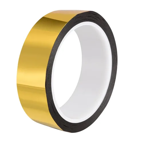 uxcell Cinta metalizada en tono dorado de 1.181 in x 164.0 ft/164 pies cinta decorativa para artes gráficas, ribete de barco
