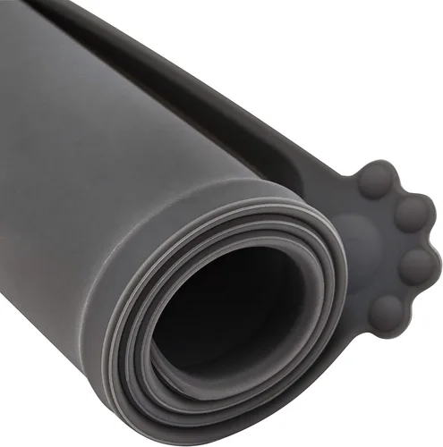 Miniatura 2 de Tapete de silicona impermeable para alimentación de perros y gatos, antideslizante, fácil de limpiar, mantel individual (28 x 24 pulgadas)