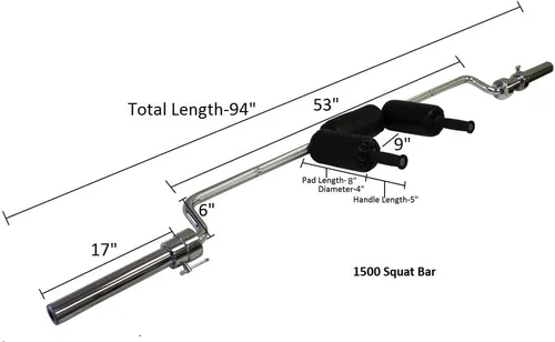 Miniatura 3 de Ader Safety - Barra olímpica para sentadillas, 1000 libras, 1500 libras