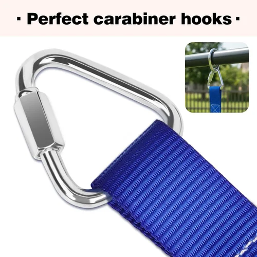 Miniatura 2 de TOPNEW Red de escalada para niños al aire libre, red de carga ninja portátil, escalera, barras de mono para Ninja Slackline, gimnasios de la selva
