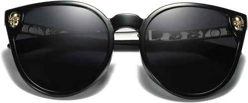 Miniatura 9 de Dollger Lentes de sol con diseño de calavera, y aros con forma de ojo de gato, protección UV400