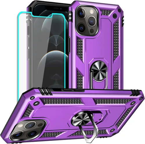 Miniatura 16 de Yiakeng Funda para iPhone 12 Mini: Funda para iPhone 12 Mini con protector de pantalla HD, fundas protectoras de grado militar con anillo para Verde
