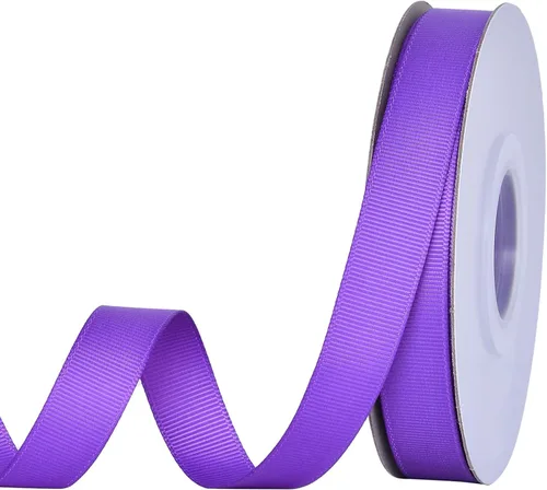 Miniatura 9 de YAMA Rollo de cinta de grogrén sólido, 1 pulgada, 25 yardas para cintas de envoltura de regalos, color blanco
