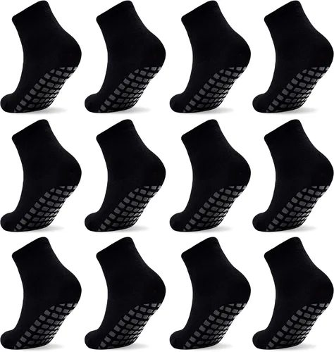 Miniatura 10 de SkiBeaut Calcetines antideslizantes para niños pequeños con agarre, paquete de 12 calcetines antideslizantes para niños de 1 a 7 años