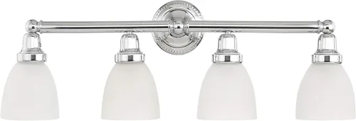 Miniatura 2 de Livex Lighting 1024-05 Classic - Lámpara de baño con 4 luces, cromada