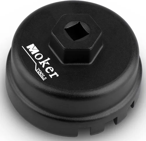 Moker Llave de filtro de aceite de aluminio de 64 mm con 14 ranuras para Toyota Corolla/Prius, Compatible con motores de 1.8L