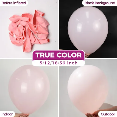 Miniatura 2 de Bezente - Globos de 5 pulgadas de látex redondos pequeños para revelación de género, despedidas de soltera, cumpleaños, bodas y aniversarios, aptos