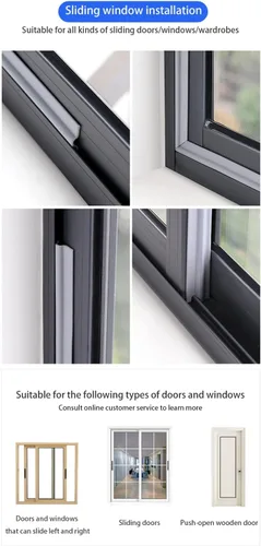 Miniatura 5 de Tira de sellado autoadhesiva para huecos de ventanas de 80 pulgadas, tira de sellado de puertas resistente al viento e insonorizada, cinta de Blanco