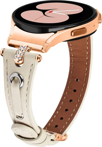 Miniatura 7 de DEALELE Correas compatibles con Samsung Galaxy Watch 6/6 Classic / 5/5 Pro / 4/4 Classic/Galaxy 3 1.614 in / Active 2, correa de repuesto de cuero