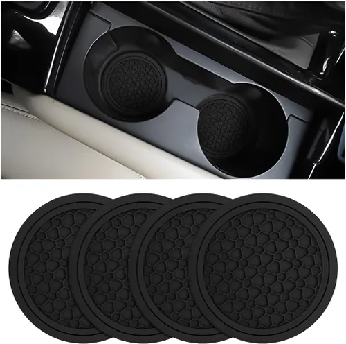 Miniatura 33 de Mandark 2 piezas posavasos para portavasos de automóvil, almohadillas antideslizantes de 2.75 pulgadas para insertar en portabotellas de agua