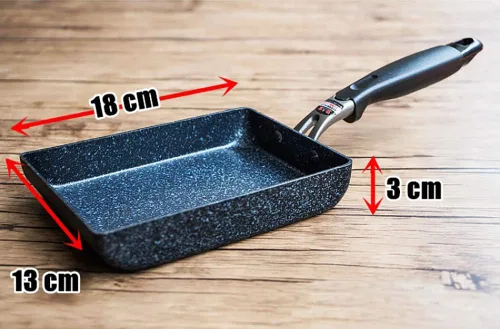 Miniatura 3 de LI-GELISI Tamagoyaki - Sartén japonesa para tortilla, revestimiento antiadherente anodizado duro, acero al carbono, 12.6 x 5.2 x 1.8 pulgadas, Negro