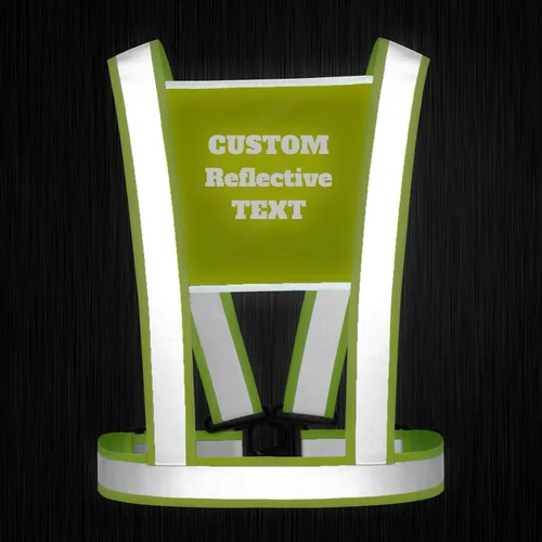 Miniatura 4 de Chaleco de seguridad personalizado, correas reflectantes de alta visibilidad, unisex, ligero, ajustable, para correr, construcción
