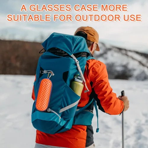 Miniatura 3 de Estuche para Gafas de Natación para Gafas de Natación, Fundas Protectoras para Gafas con Clip, Gafas de Sol, Gafas, Deportes anaranjado