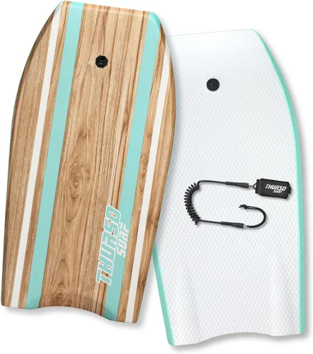 Miniatura 9 de THURSO SURF Quill 42'' Tabla de bodyboard ligera y duradera con núcleo EPS, cubierta IXPE, base pulida de HDPE, puntal FRP, cola crescent, doble