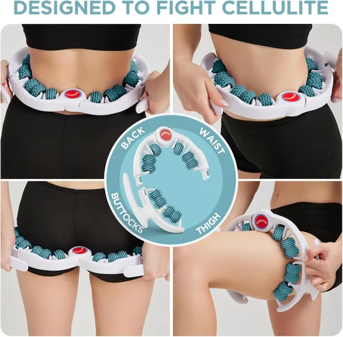 Miniatura 6 de Herramienta de masaje para celulitis, masajeador de drenaje linfático, rodillo muscular, masaje de fascia profunda, eliminación de piel con 14