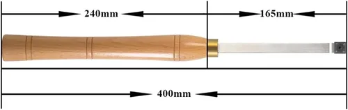 Miniatura 3 de Herramienta de cincel doblada con punta de carburo de torno de madera más áspera con inserto de carburo cuadrado de 0.551 in, longitud de 16 pulgadas