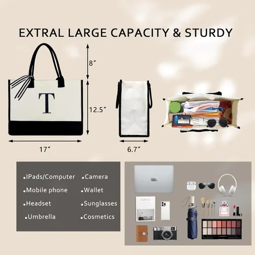 Miniatura 17 de BeeGreen Bolsa personalizada para mujeres, mamá, profesora, amigas, hermana, bolsas de regalo con bolsa de Comestic