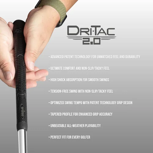 Miniatura 5 de Winn Golf Grips Dri-Tac 2.0 +1/8" - All Weather Non Slip Soft Cushioned Comfort, Shock Absorption & Durable Dry Polymer – Golf Club Handle