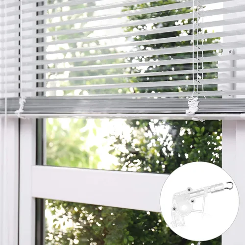 Miniatura 4 de Varita inclinadora universal de perfil bajo, 4 piezas para persianas horizontales de 2 pulgadas, mecanismo de inclinación, conexión de gancho