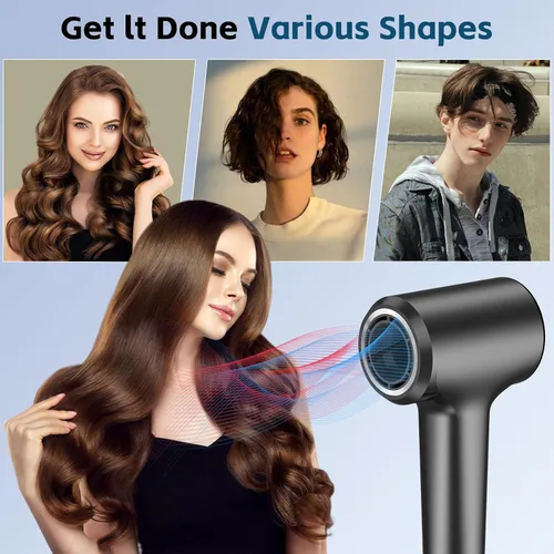 Miniatura 7 de Secador de Cabello, Secadores de Cabello Iónicos para Mujeres/Hombres, 110,000 RPM Pantalla HD Profesional Secador de Soplado de Alta Velocidad