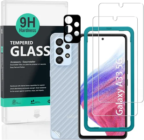 Miniatura 8 de Ibywind Protector de pantalla para SamSung Galaxy A32 5G (6.5 pulgadas), con 2 piezas de vidrio templado, 1 protector de lente de cámara, 1 película