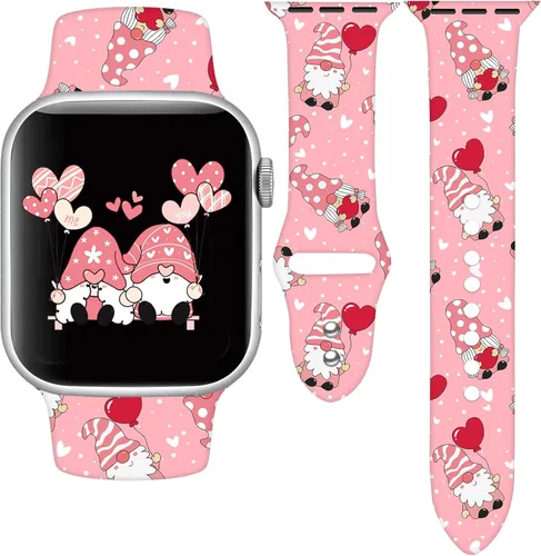 Miniatura 39 de Holidays - Correa de reloj compatible con Apple Watch de 38, 40, 41, 42, 44, 45 y 49 mm para mujeres y hombres, correa deportiva de silicona suave