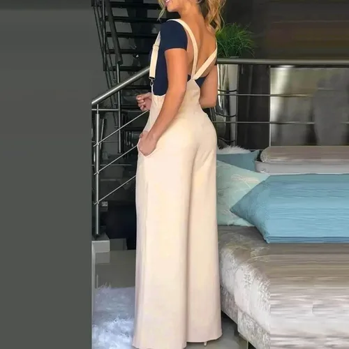 Miniatura 4 de Overol de lino holgado de moda para mujer, overol de algodón de encaje holgado