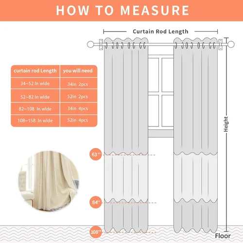 Miniatura 8 de XiDi - Cortinas para decoración de dormitorio Beige34/54/1