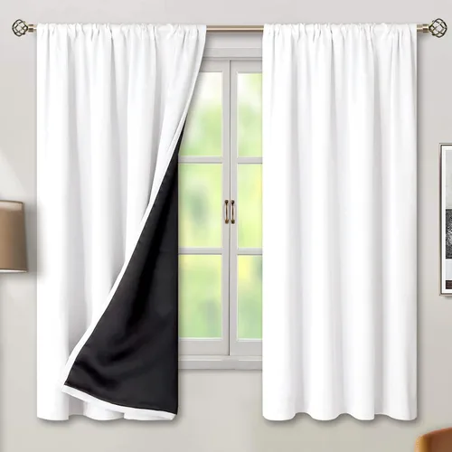 Miniatura 36 de BGment - Cortinas opacas para sala de estar de 63 pulgadas de largo, juego de 2 paneles, cortinas para oscurecer toda la habitación, cortinas