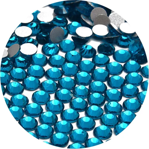 Miniatura 52 de NCB 288 diamantes de imitación de cristal redondos para arte de uñas, con parte trasera plana, para hacer accesorios de bricolaje, zapatos, ropa