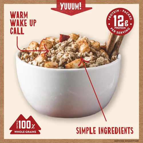 Miniatura 7 de Kodiak Cakes Paquetes de avena instantánea, manzana y canela, alto contenido en proteínas, 100% granos integrales, 6 cajas con 6 paquetes cada una