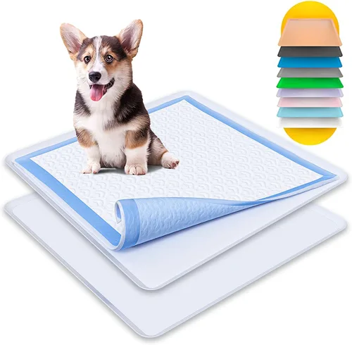 Miniatura 19 de TidyFriend - Bandeja para almohadillas de entrenamiento de 24 x 24 pulgadas, soporte de silicona para almohadillas de entrenamiento para cachorros