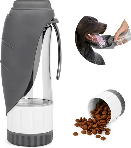 Miniatura 9 de TIOVERY Botella de agua mejorada para perros, dispensador portátil de agua para perros, gatos, cachorros y mascotas con vaso para beber y contenedor