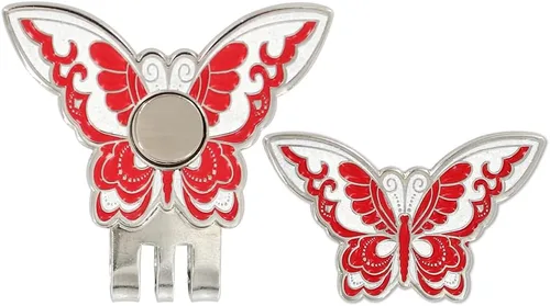 Miniatura 7 de Mariposa Golf Bal L Marcador con clip para sombrero de golf para damas golfistas clip magnético para sombrero para mujeres golfistas