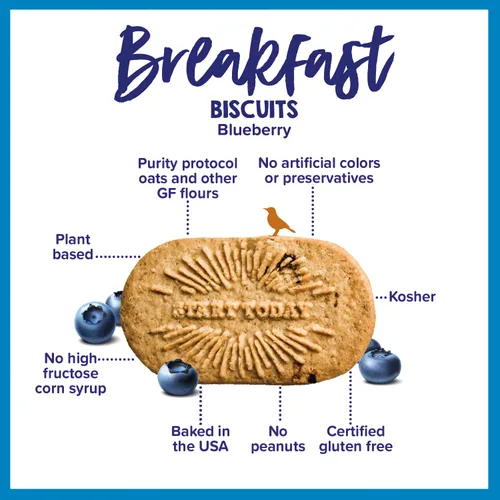 Miniatura 3 de Goodie Girl, galletas de desayuno de arándanos, sin gluten, sin maní, vegano, kosher, incluye 4 cajas, 16 paquetes en total